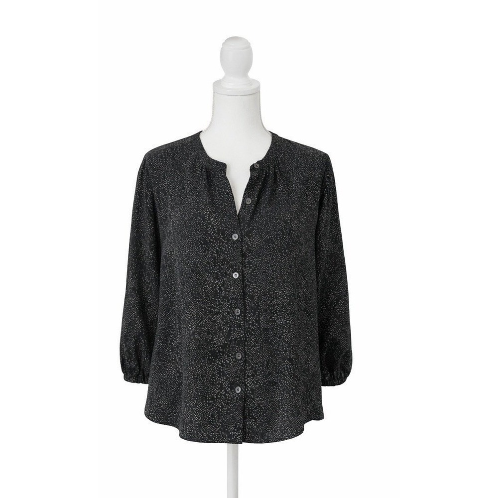Rails Women's Eloise Silky Smooth Slate Python Blouse Large